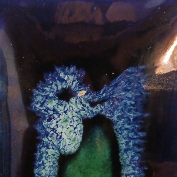 Vintage Blue Deco Ashtray - Picture 7 of 9